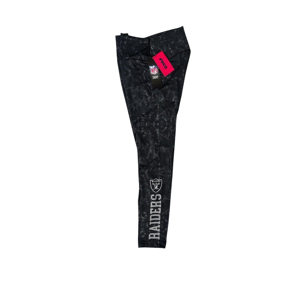 FOCO NFL Womens Sz L NFL Ladies Team Color Cloud‎ Leggings Las Vegas Raiders